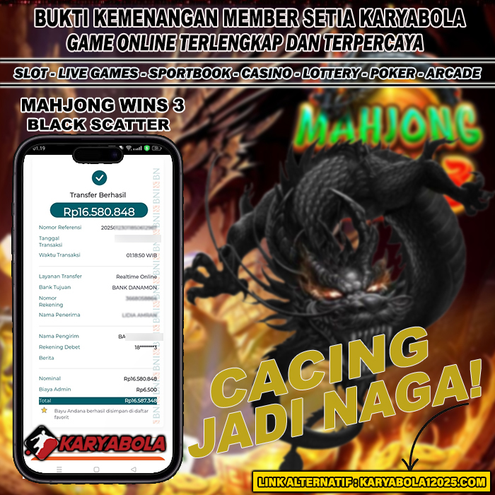 BUKTI KEMENANGAN KARYABOLA 25 MEI 2025