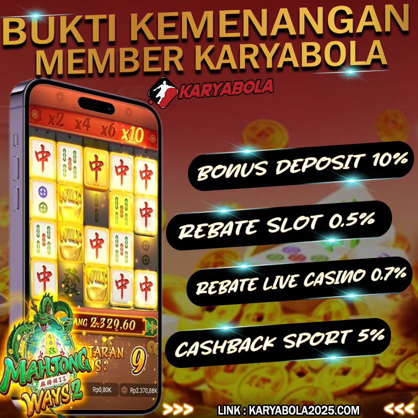 BUKTI KEMENANGAN KARYABOLA 16 MEI 2025