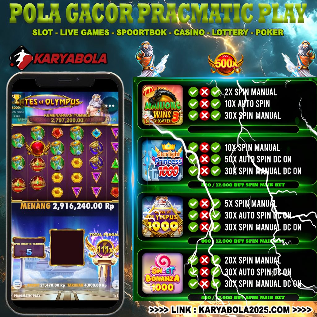 BUKTI KEMENANGAN KARYABOLA 01 JUNI 2025