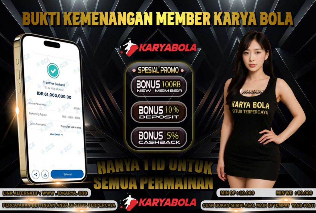 BUKTI KEMENANGAN KARYABOLA 27  JULI 2025