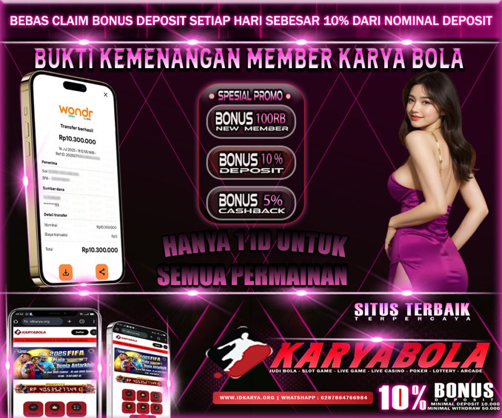 BUKTI KEMENANGAN KARYABOLA 16 JULI 2025