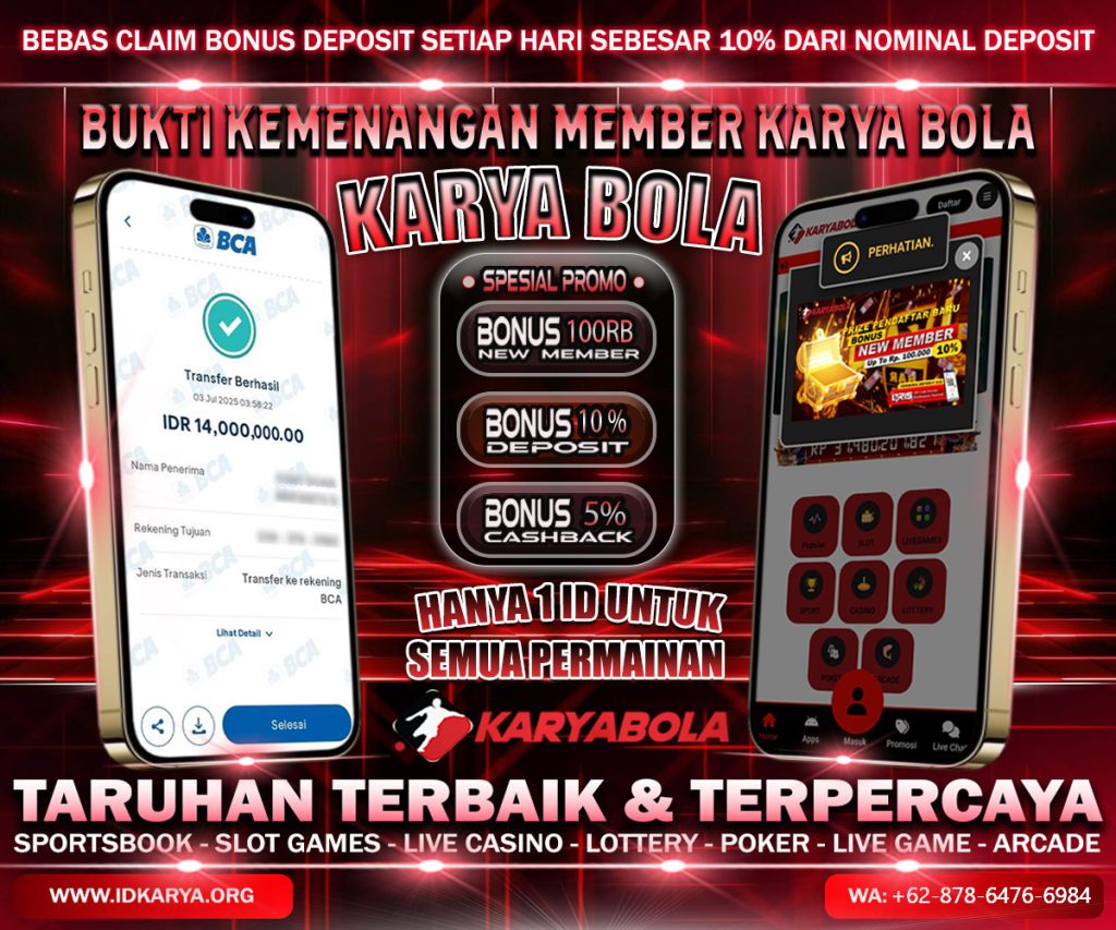 BUKTI KEMENANGAN KARYABOLA 03 JULI 2025